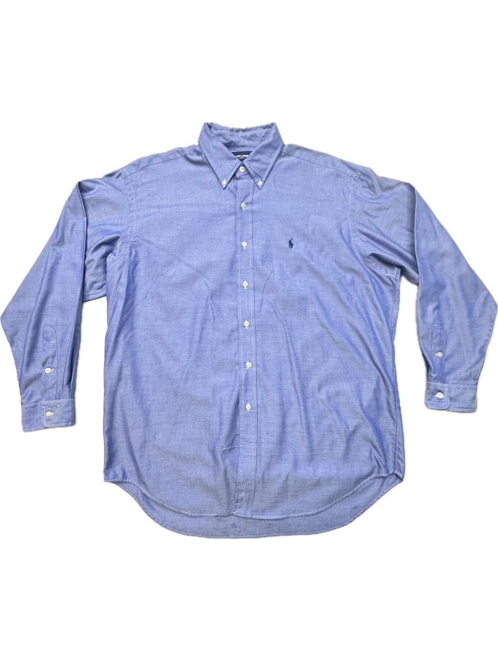 Ralph Lauren Golf Tilden Mens Large Blue Oxford Button Down Shirt Pony Cotton